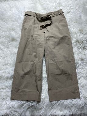 J Crew Wide Leg Poplin Pants